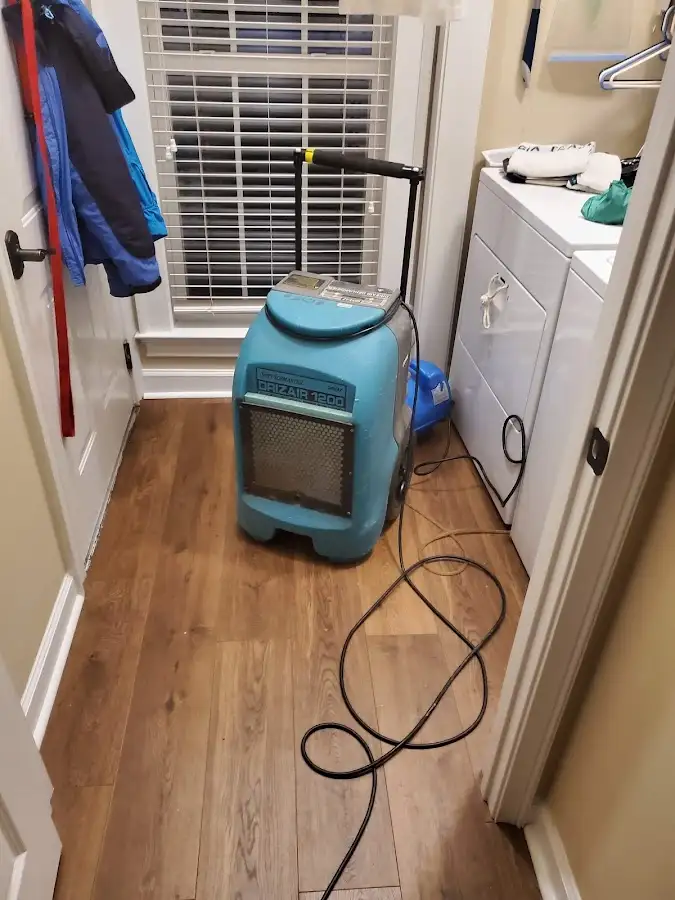 Commercial dehumidifier deployed for Flood Damage Cleanup in Niles